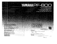 Yamaha PF-800 - Owners Manual 